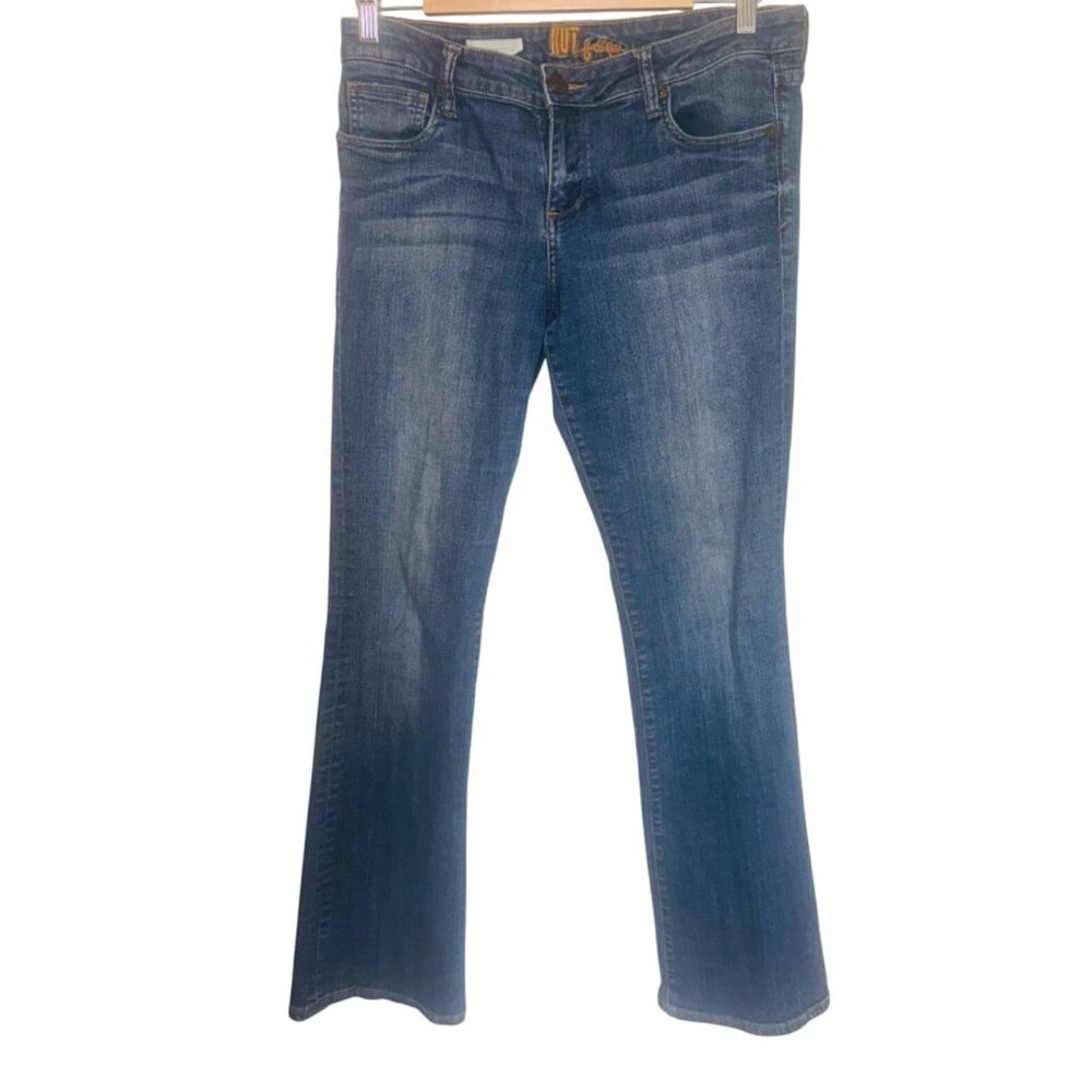 Kut From The Kloth Felicia Baby Bootcut Stretch Jeans Size 8 Denim Blue Casual
